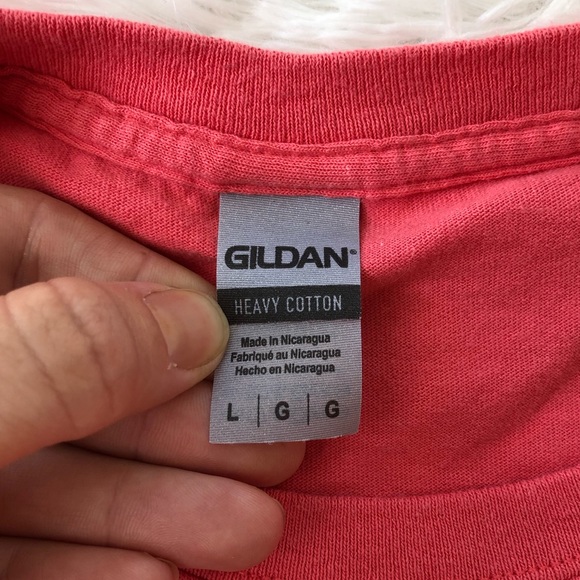 PALMETTO MOON • Coral Pink Crab Logo Preppy SC Cotton Tee Size Large - Picture 4 of 16